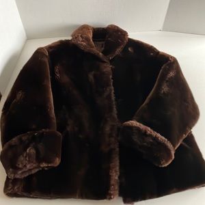 Vtg 50s/60s Beau Mouton Lamb Fur Swing Cape Stole Coat Hudson’s Detroit